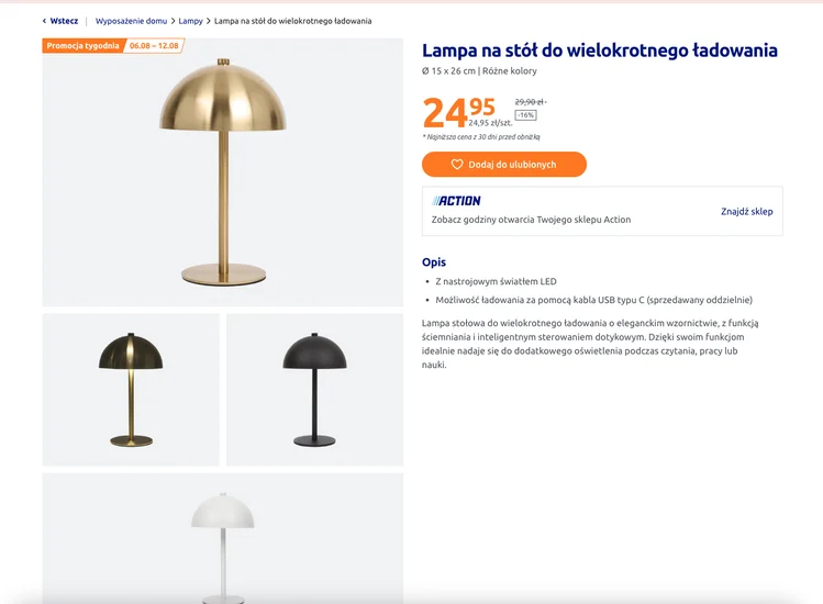 Zdjęcie Ta lampa z Action za 24,95 zł to hit! Ładujesz ją wielokrotnie i pasuje do sypialni oraz ogrodu! #1