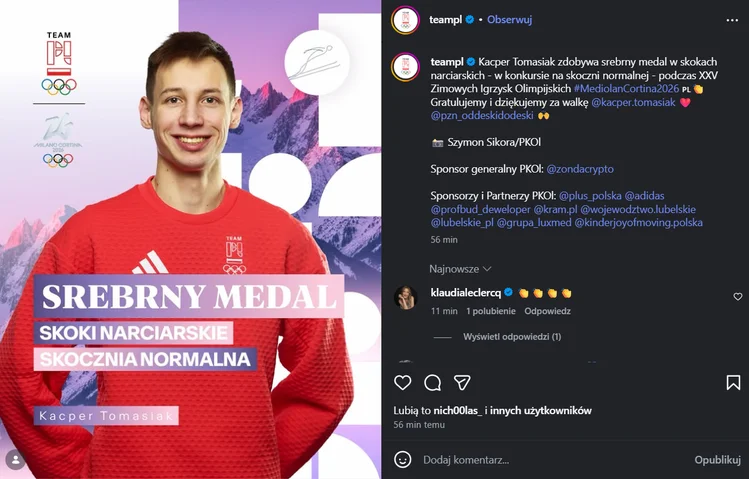 Zdjęcie Sensacja w Predazzo! 19-letni Polak z medalem igrzysk olimpijskich! #1