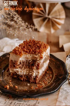 Prażony sernik na cieście dyniowym