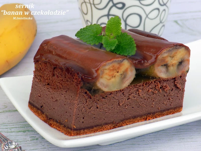 sernik "banan w czekoladzie"
