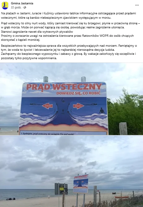 Zdjęcie Na polskich plażach pojawiły się nowe tablice z ostrzeżeniem! Turyści muszą się mieć na baczności #1