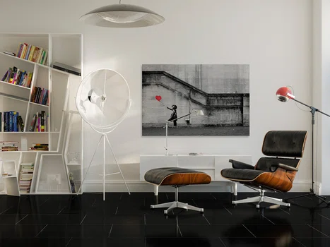 Banksy - Dziewczynka - nowoczesny obraz na płótnie