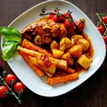 Pieczona pierś z kurczaka z warzywami