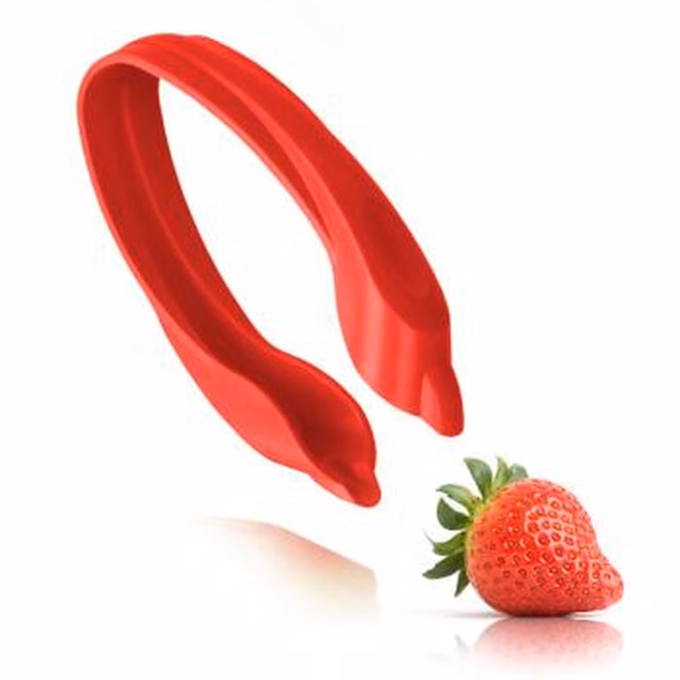 Chcesz szybko obrać truskawki :D Szczypce do szypułek truskawkowych "Strawberry huller" - Vacu Vin
