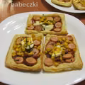 Mini pizza z ciasta francuskiego