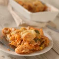 Zapiekanka z makaronem tortellini.