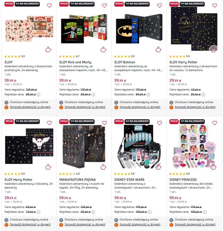 Zdjęcie W Rossmannie promocja 1+1 gratis tylko przez 4 dni! Te kalendarze adwentowe absolutny hit grudnia #5