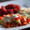 Kurczak curry z papryką i sosem musztardowym