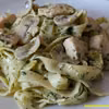 Tagliatelle z kurczakiem, szpinakiem i pieczarkami