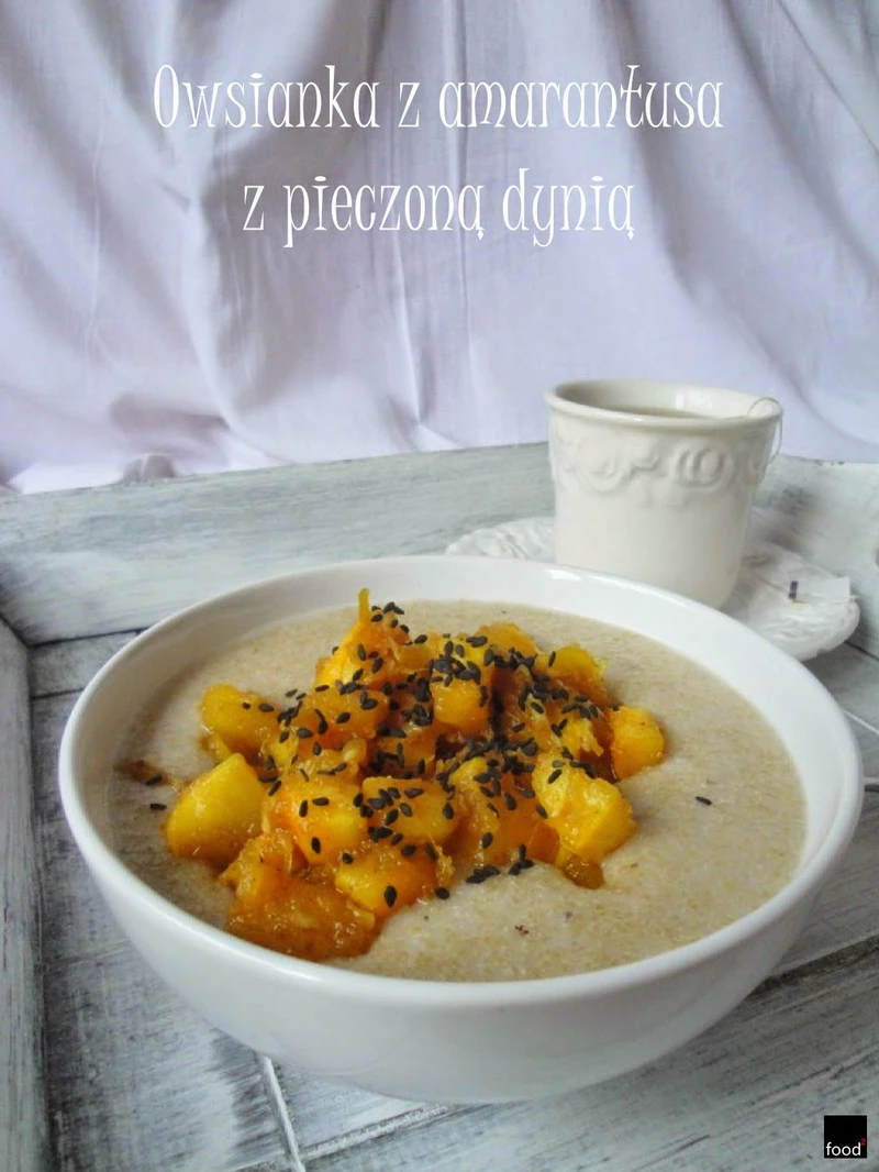 Owsianka z amarantusa z pieczoną dynią