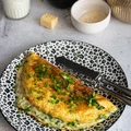 Omlet serowo-szpinakowy