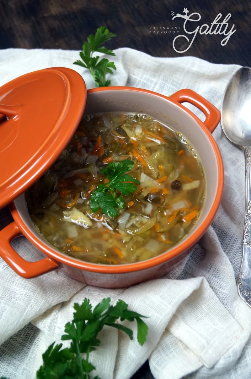 Wegańska zupa z kiszonych ogórków (dieta dr. Dąbrowskiej)