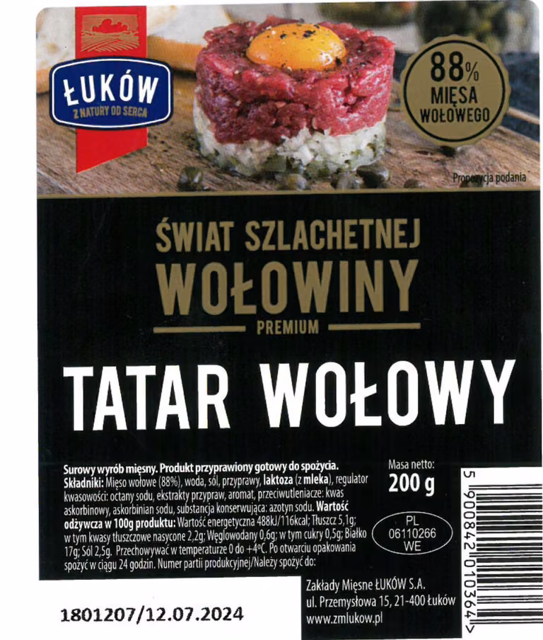 Ostrzeżenie publiczne: Wykrycie bakterii Salmonella i Escherichia coli w tatarze wołowym