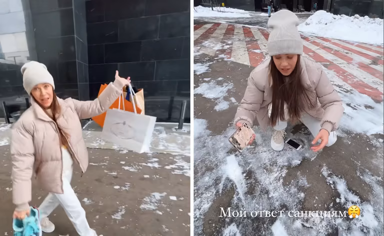 Rosyjska influencerka pokazała, co myśli o sankcjach! Wideo wzbudziło wiele kontrowersji