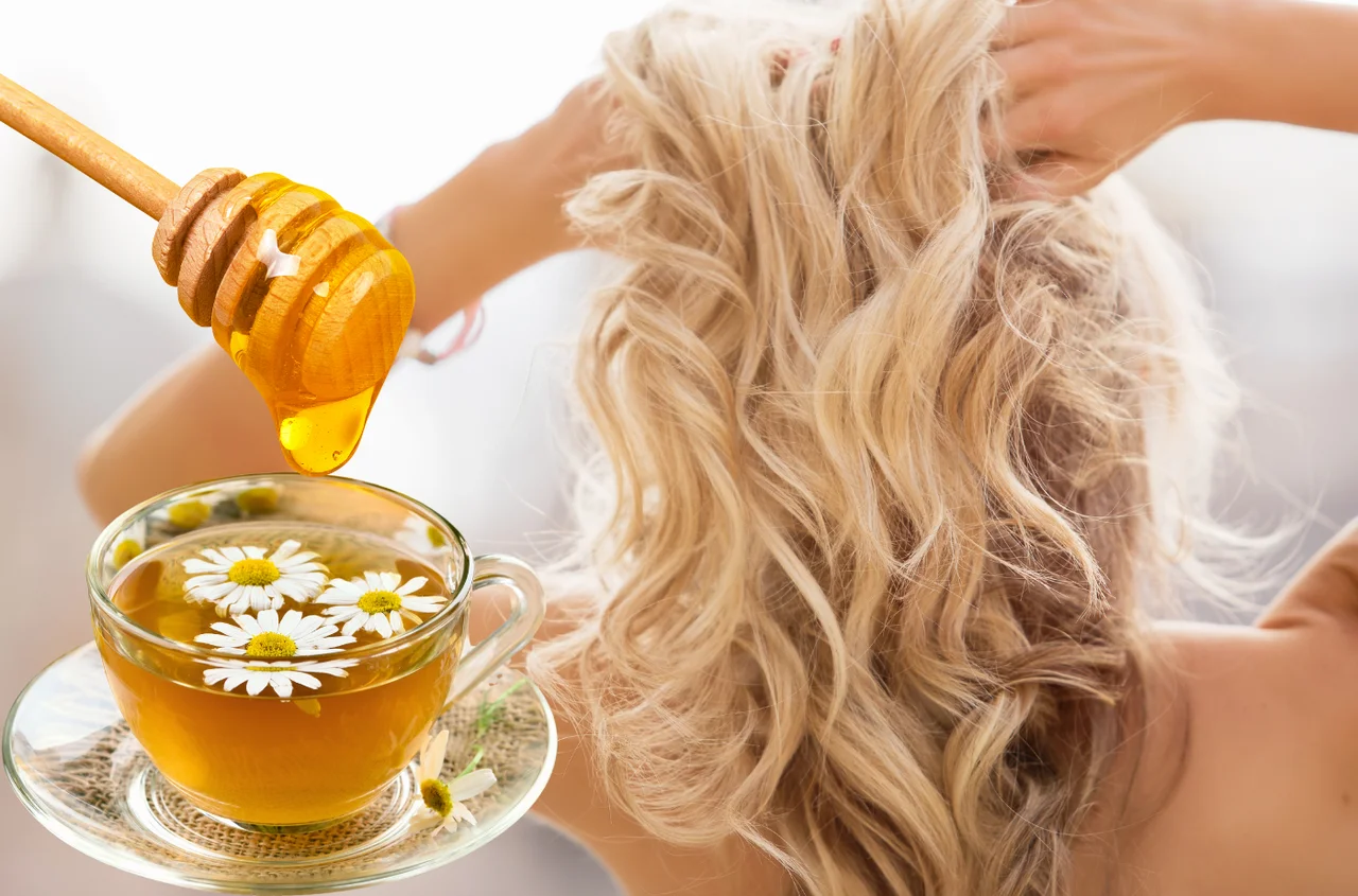 Zrób płukankę do włosów z rumianku i miodu. Naturalny blask i złote refleksy!