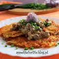 Placki ziemniaczane z leśnymi grzybami