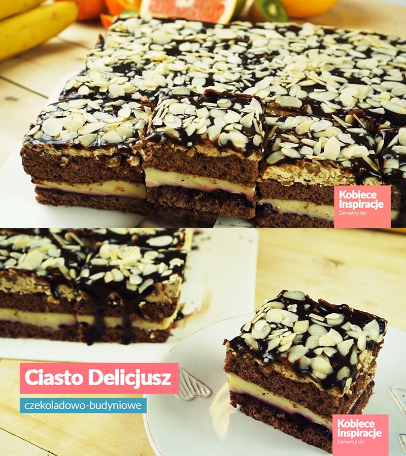 Ciasto Delicjusz - czekoladowo-budyniowy
