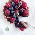 Mała tarta z borówkami (bez pieczenia)