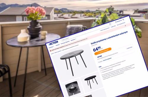 Ten solarny stolik z Action za 64 zł to hit na balkon i taras! Bez kabli i prądu, a zrobi boską oazę relaksu z klimatycznym światłem