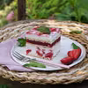 Ciasto truskawkowa kostka bez pieczenia