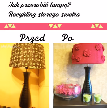 DIY recykling ubrań, jak zmienić abażur?