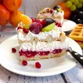 Ciasto na gofrach z owocami bez pieczenia
