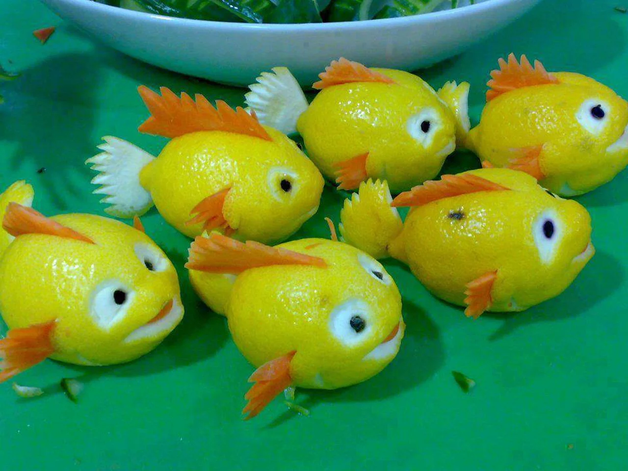 Ozdobne rybki z cytryn