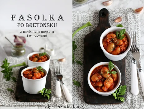 Fasolka po bretońsku z mielonym mięsem