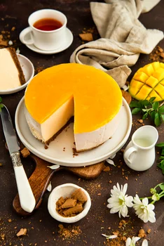 Bardzo łatwy sernik na zimno z mango