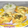 Nadziewane koszyczki z ciasta francuskiego