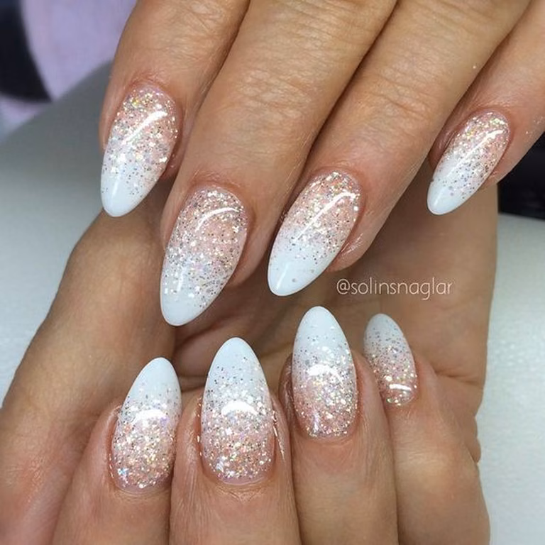 Ombre z brokatem