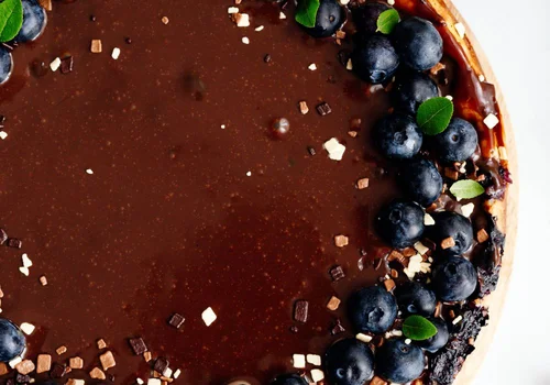 Tarta z serem i borówkami