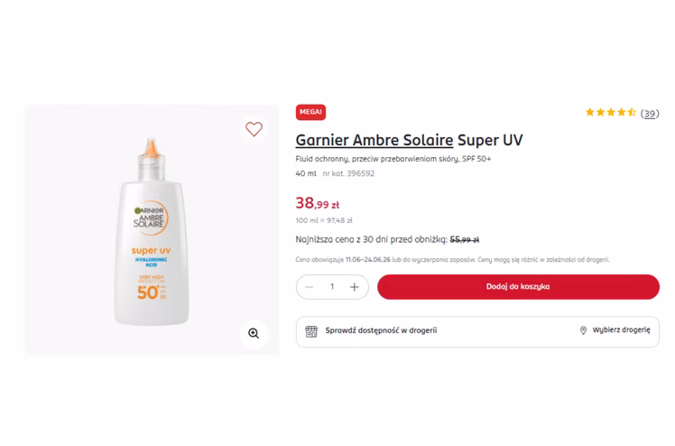 Zdjęcie Ten fluid z Rossmanna za 38 zł to must-have letniej kosmetyczki! SPF 50+, zero lepkości i białych plam #1
