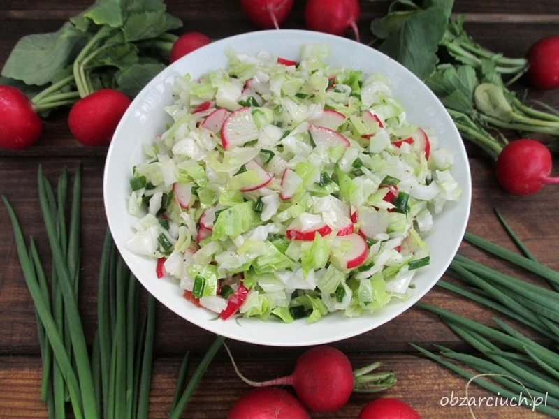 Surówka z młodej kapusty z rzodkiewką
