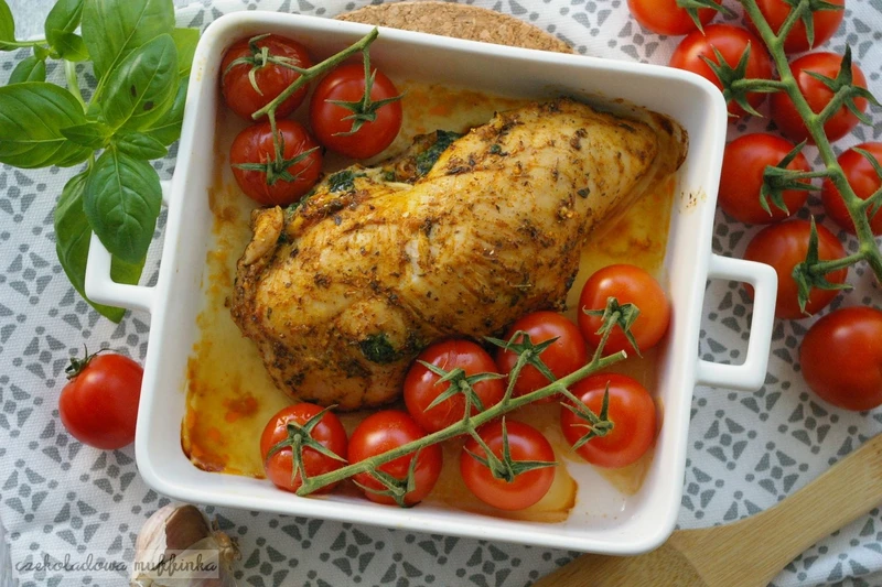 Kieszonki z indyka faszerowane szpinakiem i serem feta