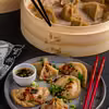 Chińskie pierożki jiaozi z wieprzowiną