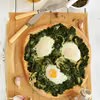 Wiosenna pizza ze szpinakiem i jajkami (ciasto najprostsze do wykonania!)