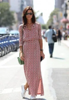 Maxi sukienka w print