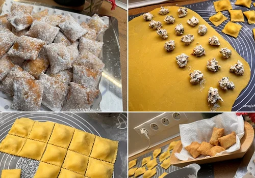 Włoskie pierożki z serkiem i bakaliami