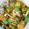 Curry z fasolki szparagowej z ziemniakami
