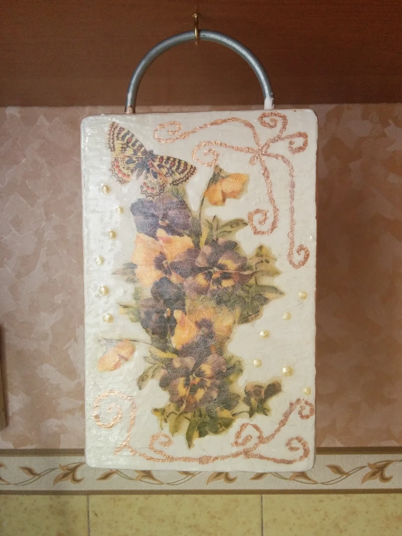 Decoupage'owa deseczka