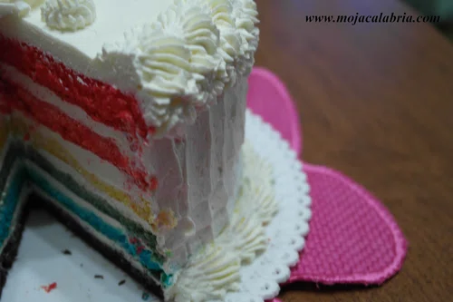 Rainbow cake-teczowe ciasto