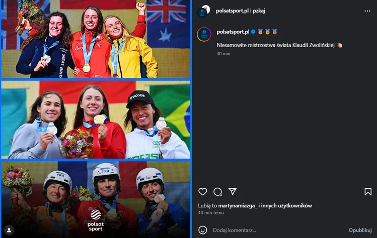 Zdjęcie Trzy medale Zwolińskiej w trzy dni! Historyczny wyczyn Polki w kajakarstwie górskim #2