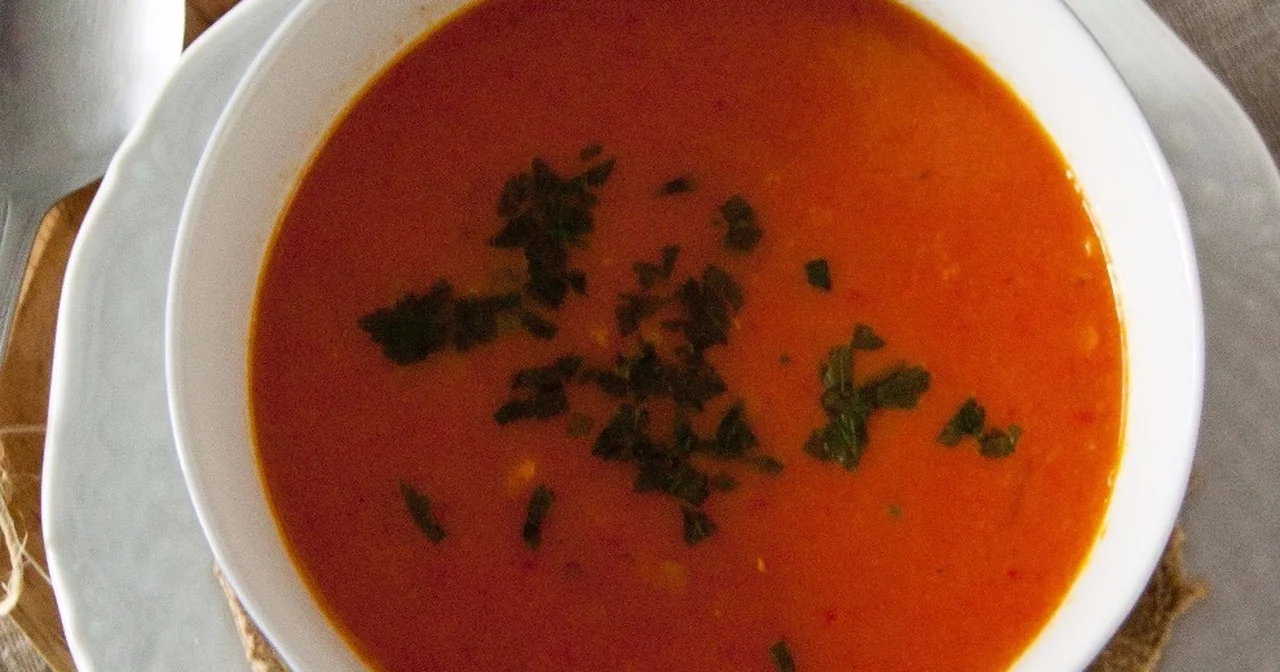 Zupa z soczewicy i pieczonej papryki