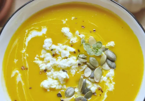 Zupa krem z dyni z fetą