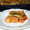Lasagne z mięsem i pieczarkami