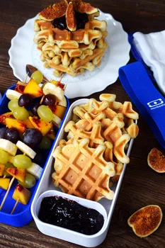 Wegańskie, bezglutenowe gofry z puree z bananów-śniadanie do szkoły, pracy!