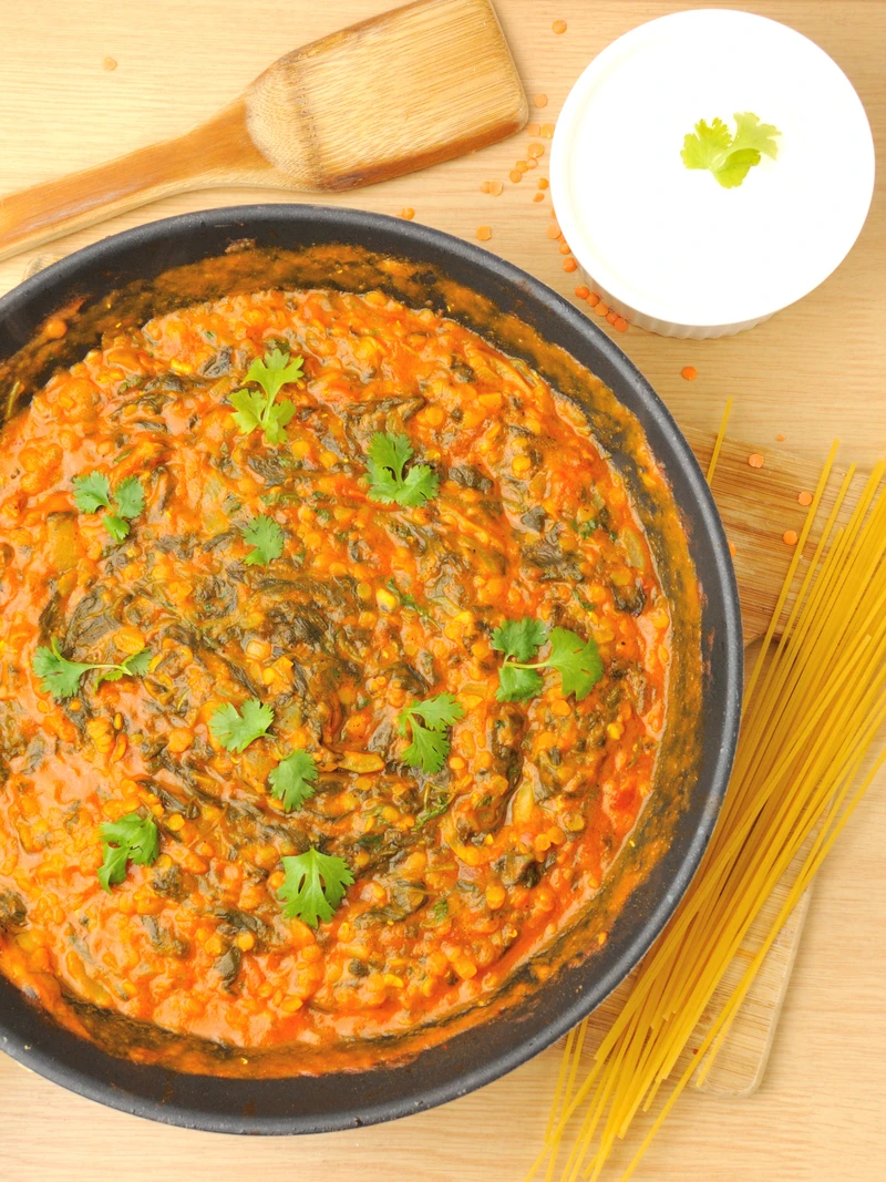 Curry z Soczewicą i Szpinakiem