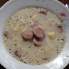 Zupa chrzanowa z białą kiełbasą