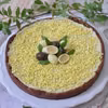 Krucha tarta z kremem pistacjowym